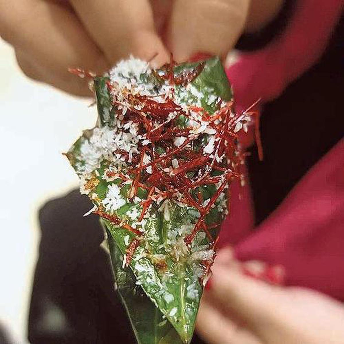 Meetha paan which people love to eat after their meals.