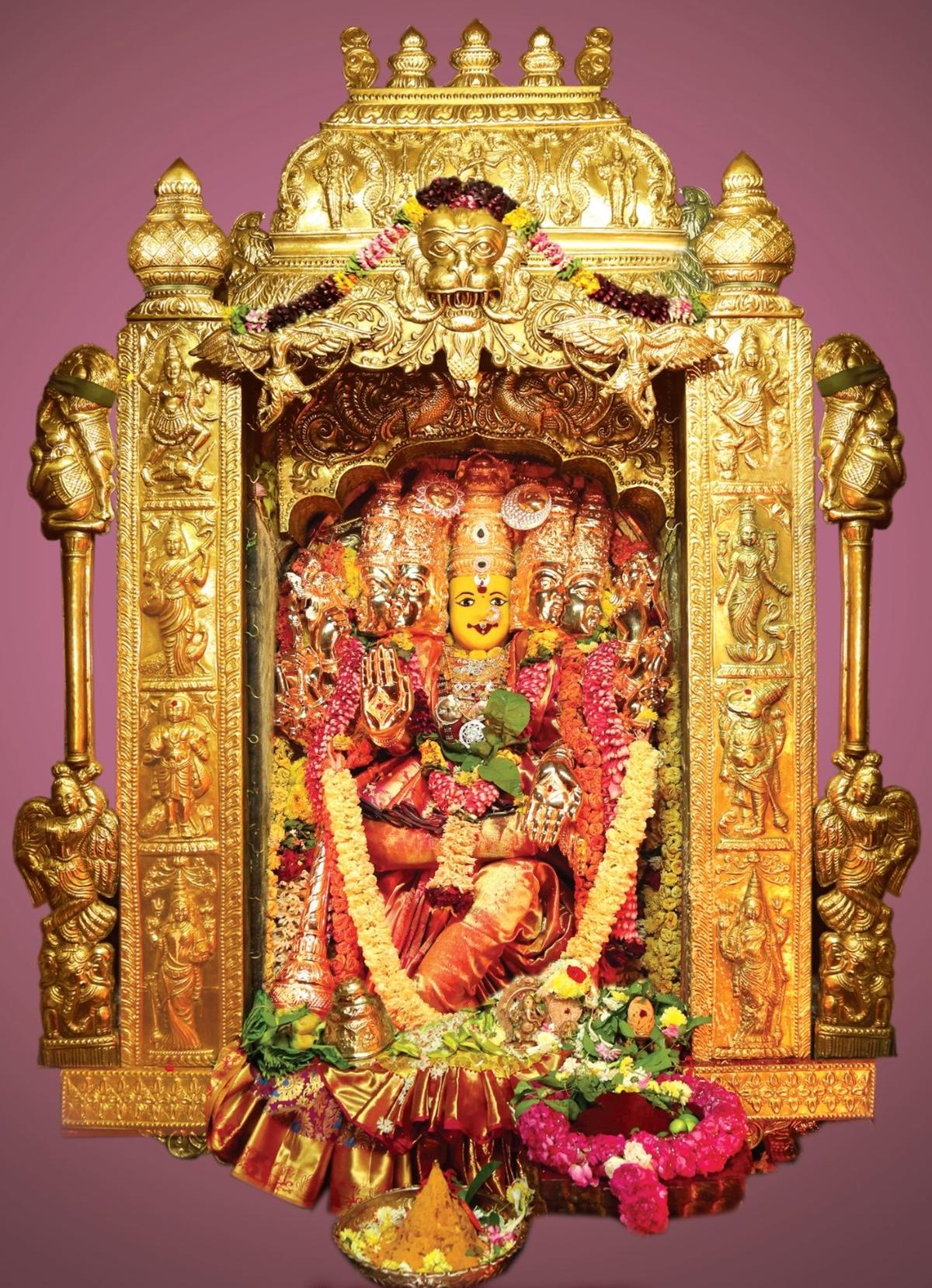 The deity will be adorned as “Sri Gayatri Devi”, at Kanaka Durga temple in Vijayawada on Tuesday (September 23), the second day of Dasara festival.