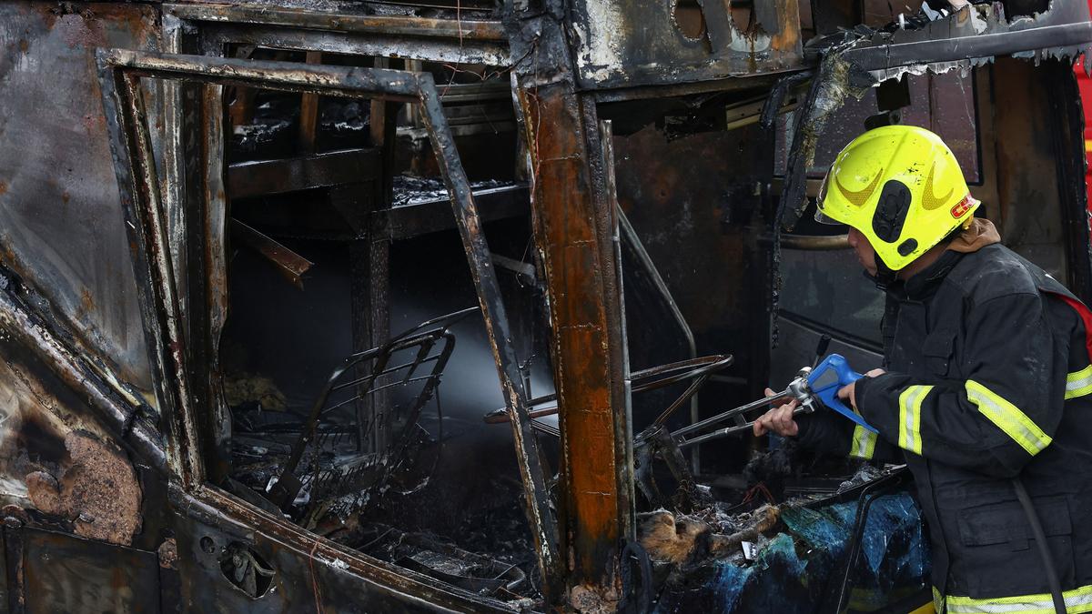 School bus catches fire in Thailand with 44 people on board