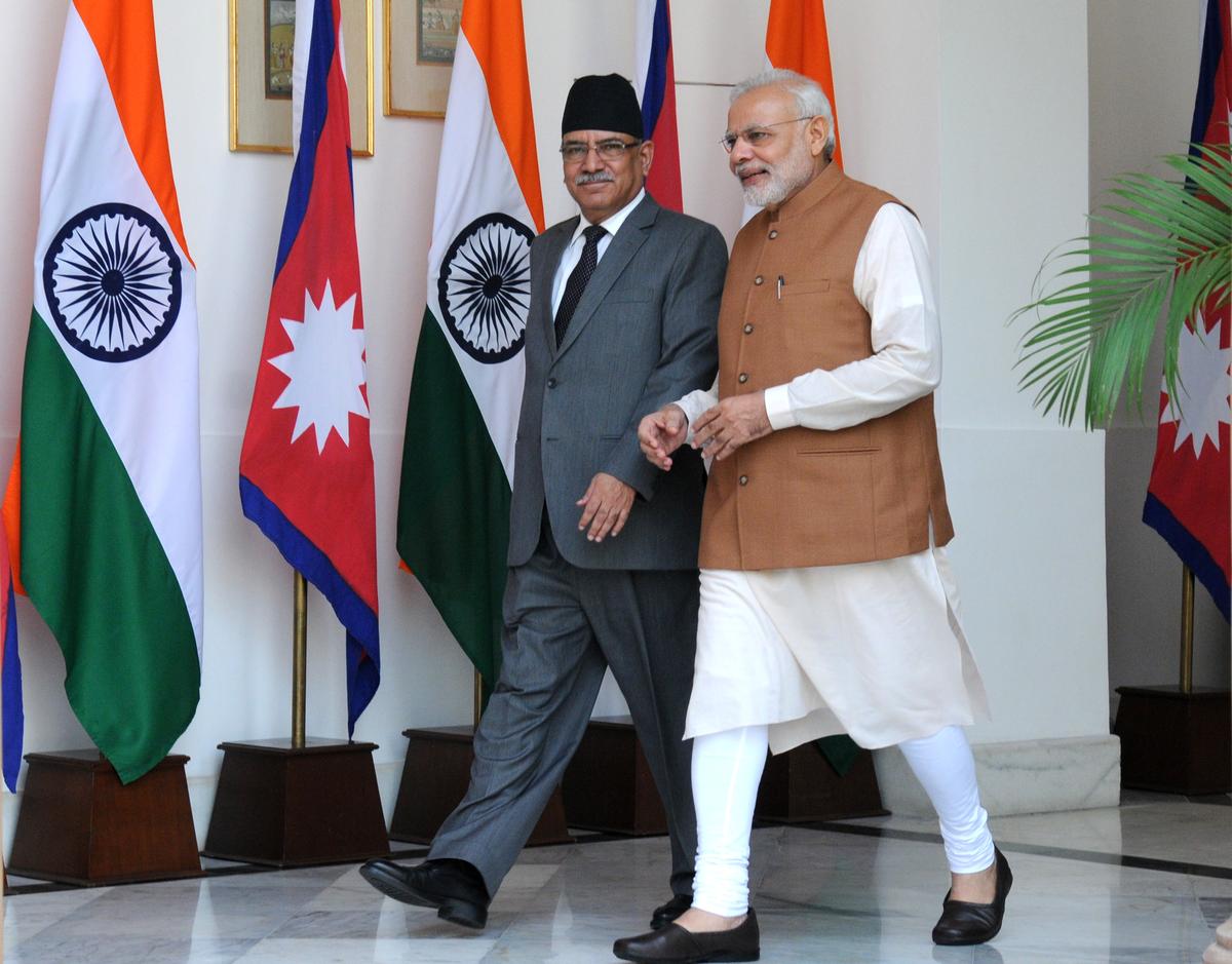 File picture of Prime Minister Narendra Modi with his Napalese counterpart Pushpa Kamal Dahal ‘Prachanda’ in New Delhi in 2016