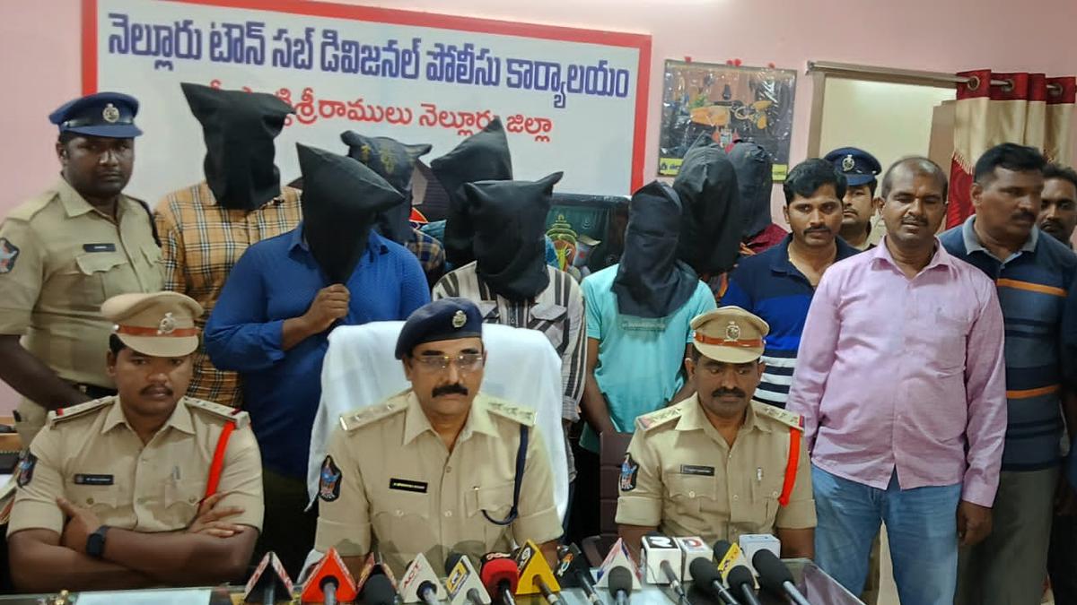 Eight arrested on charge of gang-raping a woman on the outskirts of Nellore in Andhra Pradesh