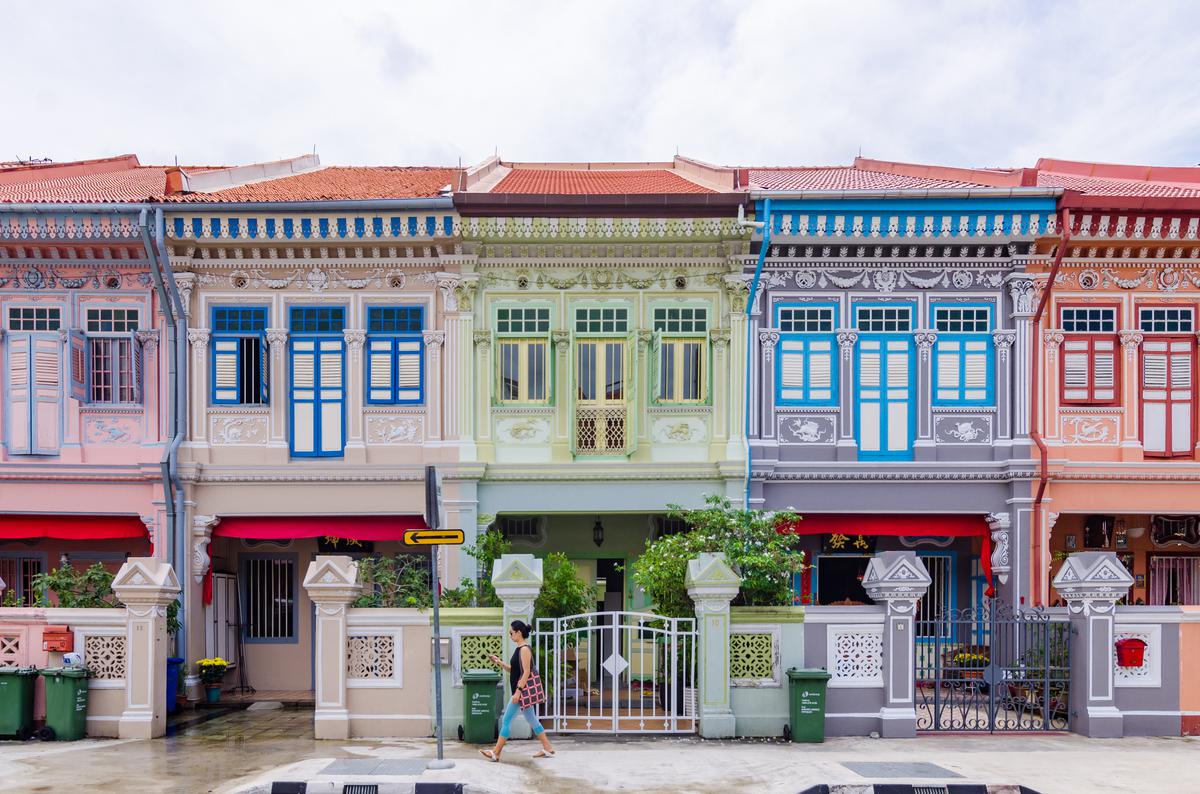 Colourful ‘Peranakan’ houses in Singapore