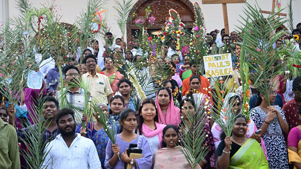 Christians celebrate Palm Sunday with processions and prayers in Vijayawada