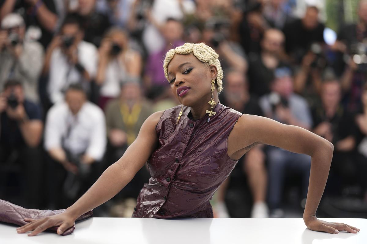Cleo Diara poses for photographers in a photo call for the film 'I only rest in the store' at the 78th Cannes Film Festival Cleo Diara poses for photographers in a photo call for the film 'I only rest in the store' at the 78th Cannes Film Festival