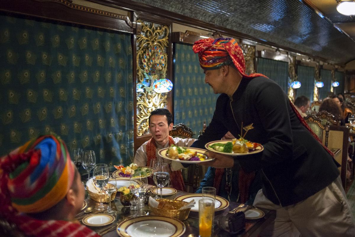 Food served aboard the Maharajas’ Express Food served aboard the Maharajas’ Express