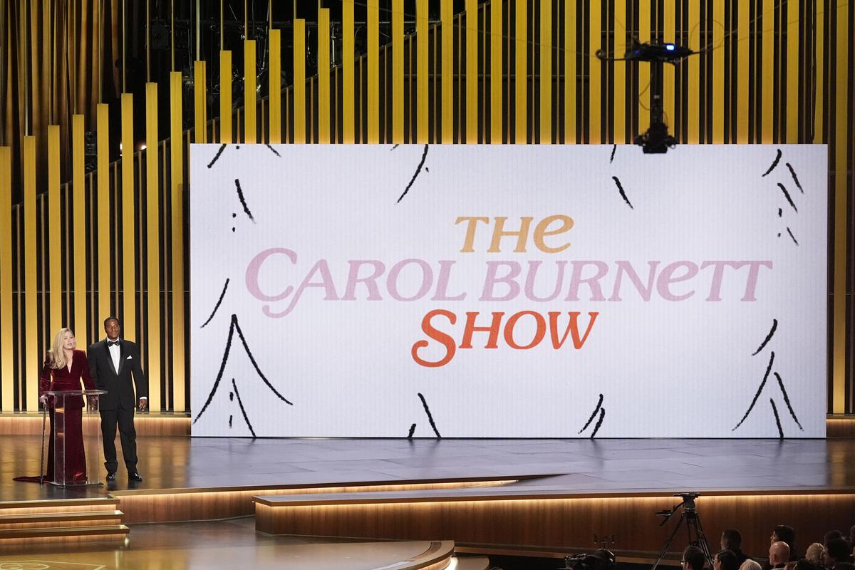 Christina Applegate introduces Carol Burnett during the 75th Primetime Emmy Awards