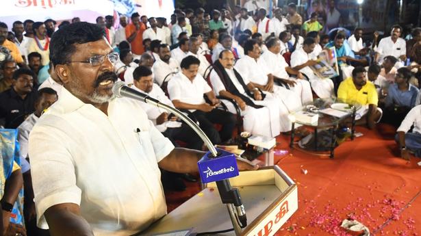 Country going through "highly dangerous phase", says Thirumavalavan