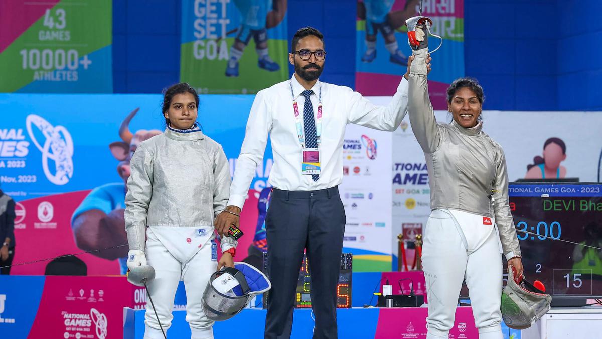 National Games | Olympian fencer Bhavani Devi continues domination, hosts Goa win first gold medal
