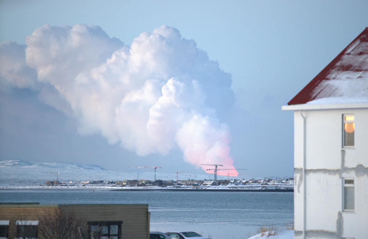 A volcano in Iceland is erupting for the 3rd time since December