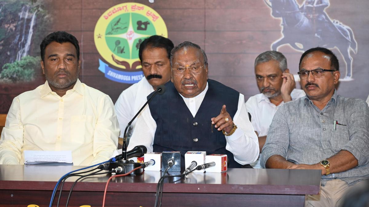 Former minister K.S. Eshwarappa questions CEC visit to Sharavati Pumped Storage Project site