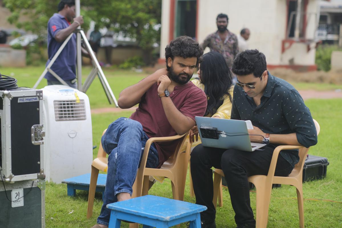 Sailesh Kolanu and actor Adivi Sesh on the sets of ‘HIT 2’