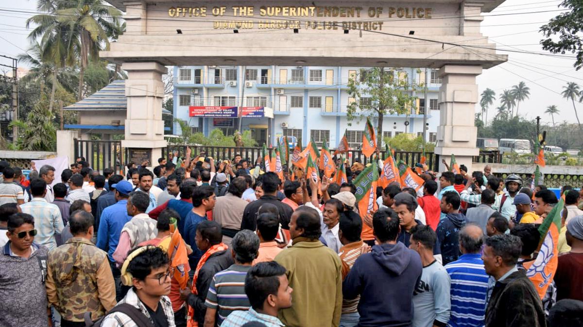 BJP central team stopped from visiting restive Sandeshkhali