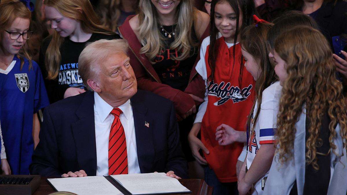 Trump signs executive order to bar transgender athletes from girls' and women's sports