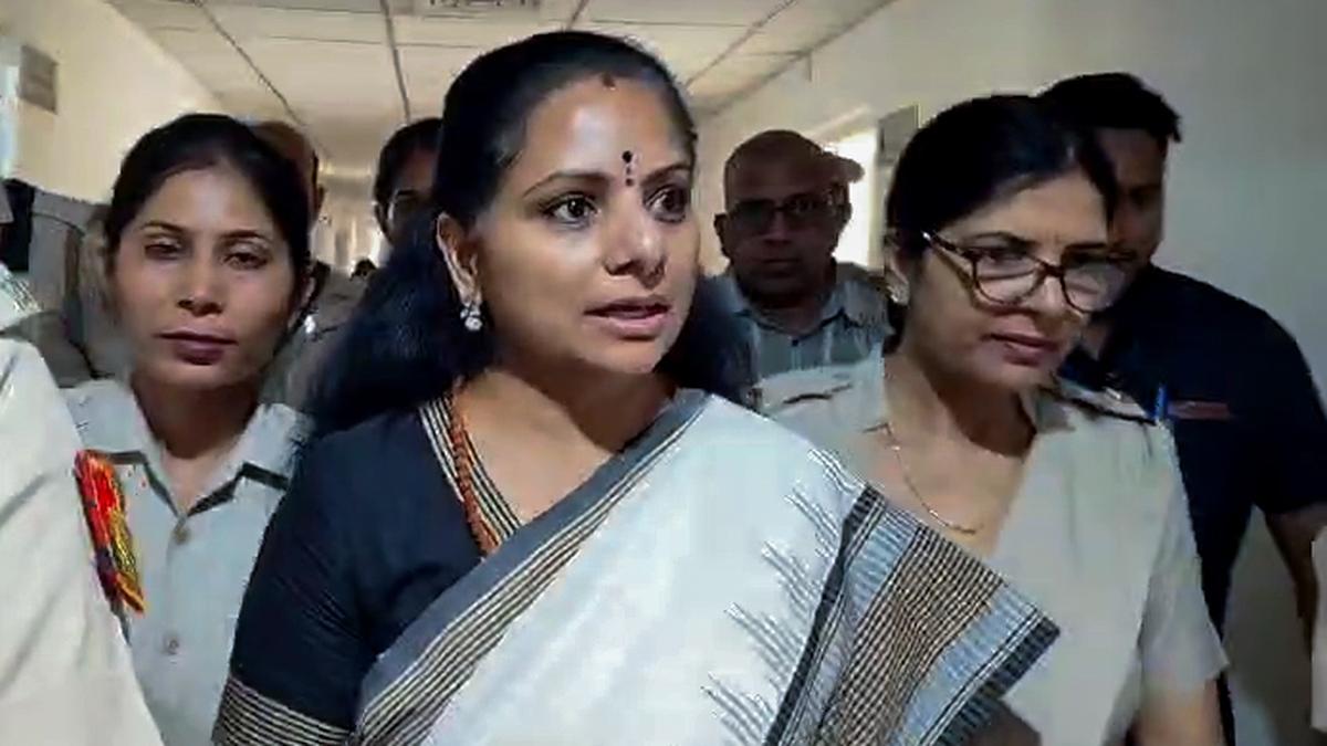 Jailed BRS leader K. Kavitha taken to Deen Dayal Upadhyay Hospital ...