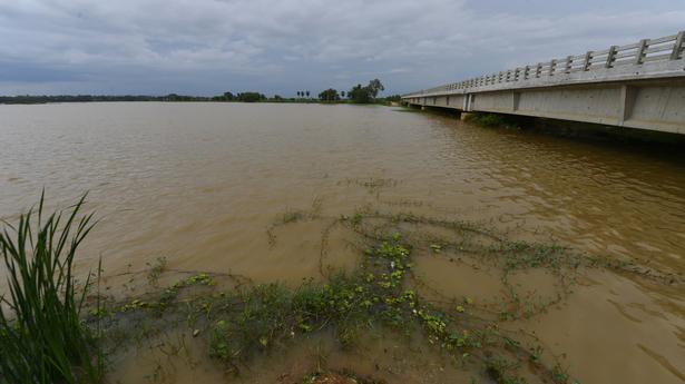 An expressway under water