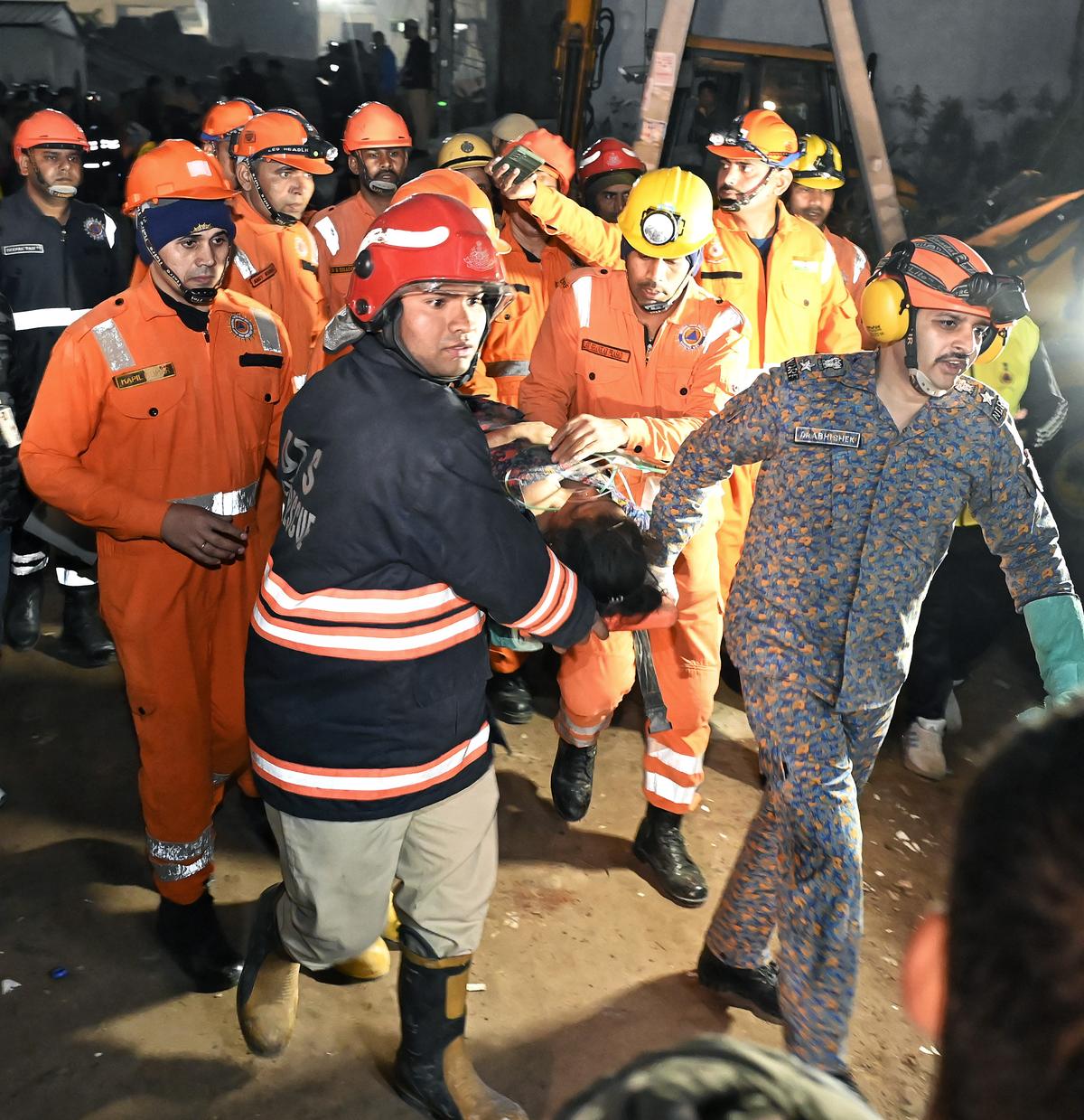 Rescue operations underway after a four-storey recently built building collapsed at Kaushik Enclave in Delhi’s Burari area, in New Delhi on January 27, 2025 Rescue operations underway after a four-storey recently built building collapsed at Kaushik Enclave in Delhi’s Burari area, in New Delhi on January 27, 2025