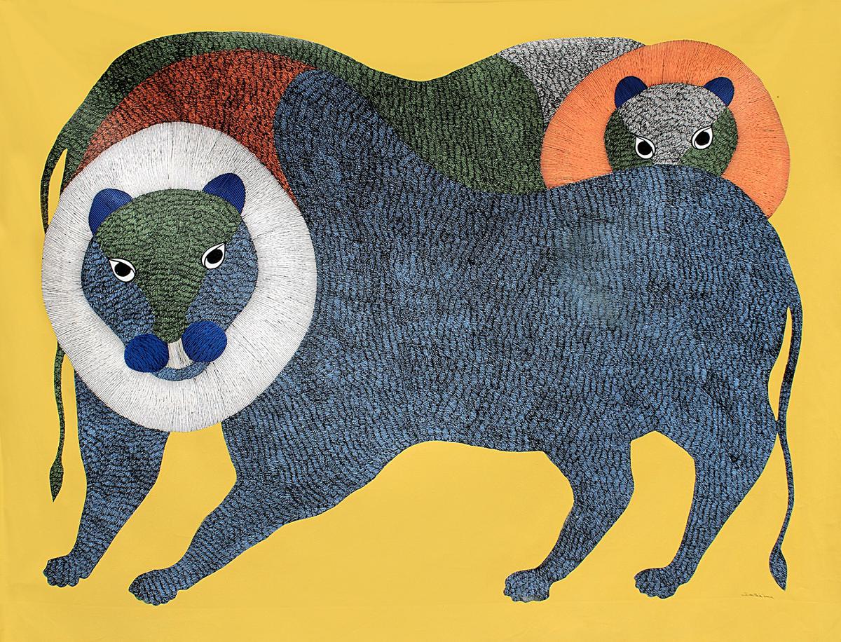 From Gallery Arts of Earth, Gond by Gariba Singh Tekkam, acrylic on canvas