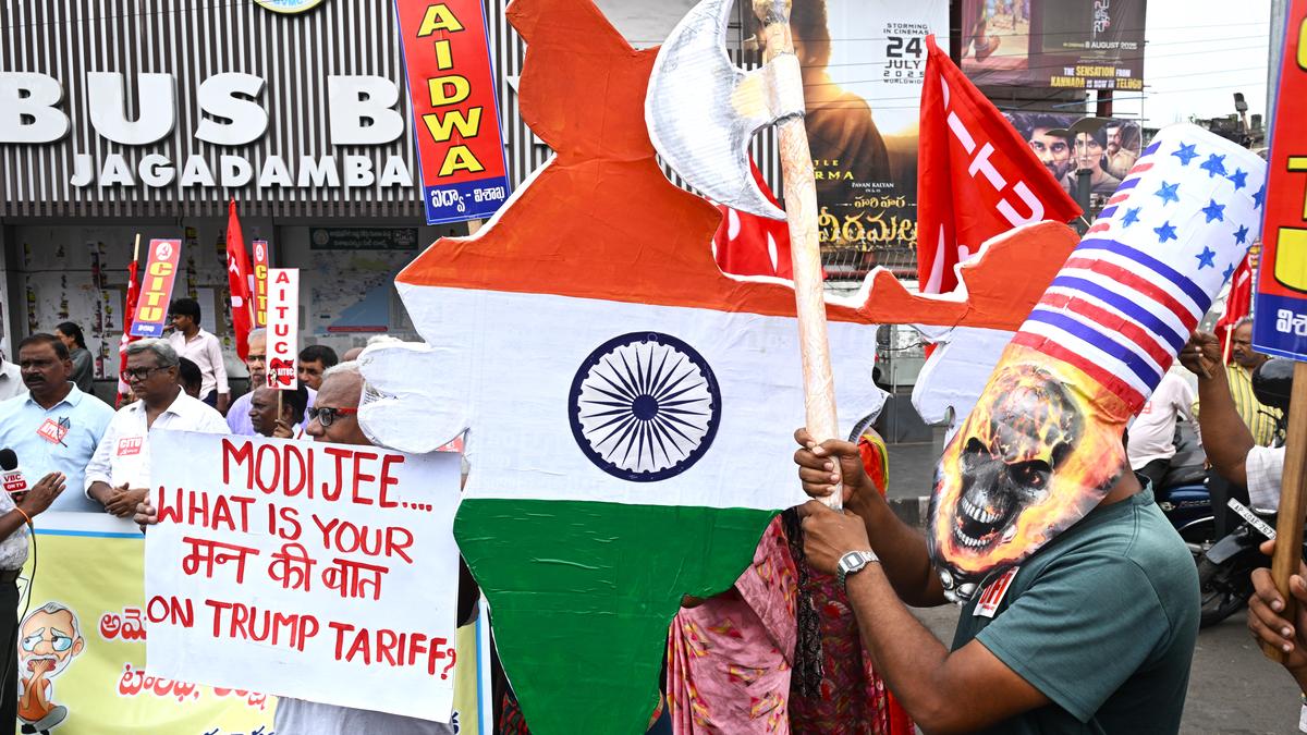 Activists stage protest against US tariffs