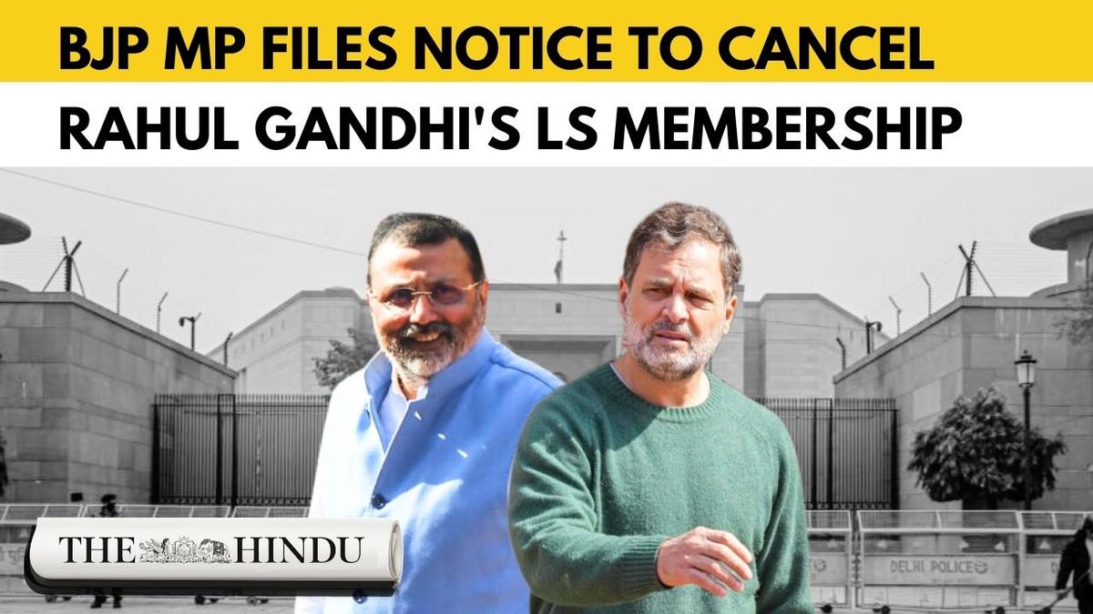 Watch: BJP moves substantive motion against Rahul Gandhi, Nishikant Dubey seeks life-long ban