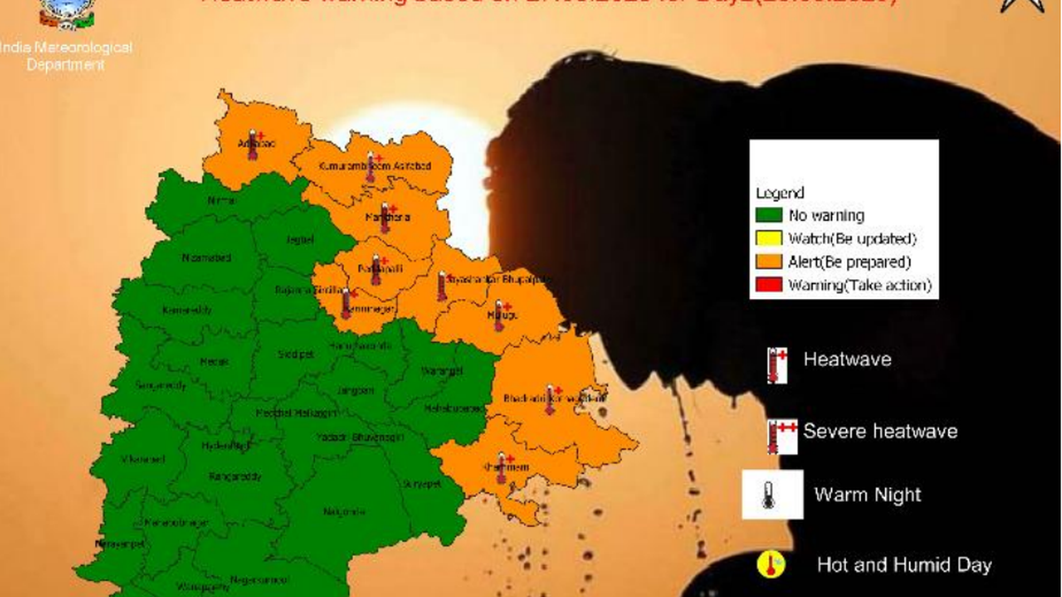 IMD issues orange alert in nine Telangana districts today