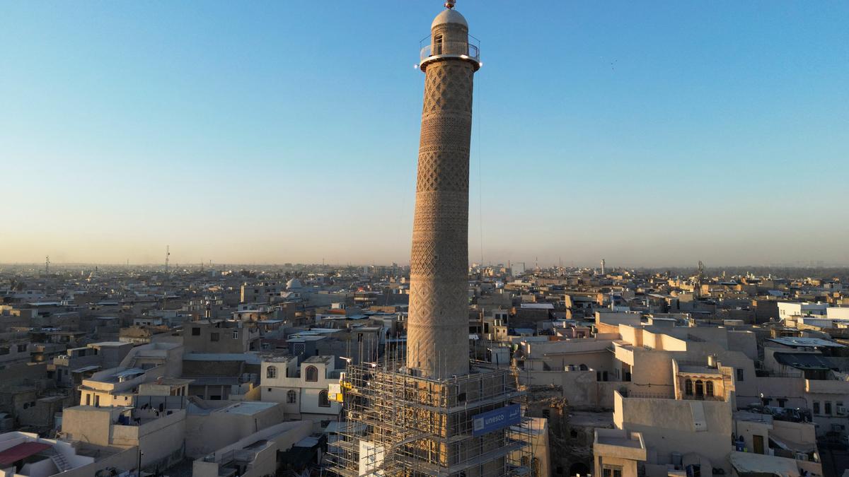 Mosul’s renowned minaret restored from ravages of Islamic State