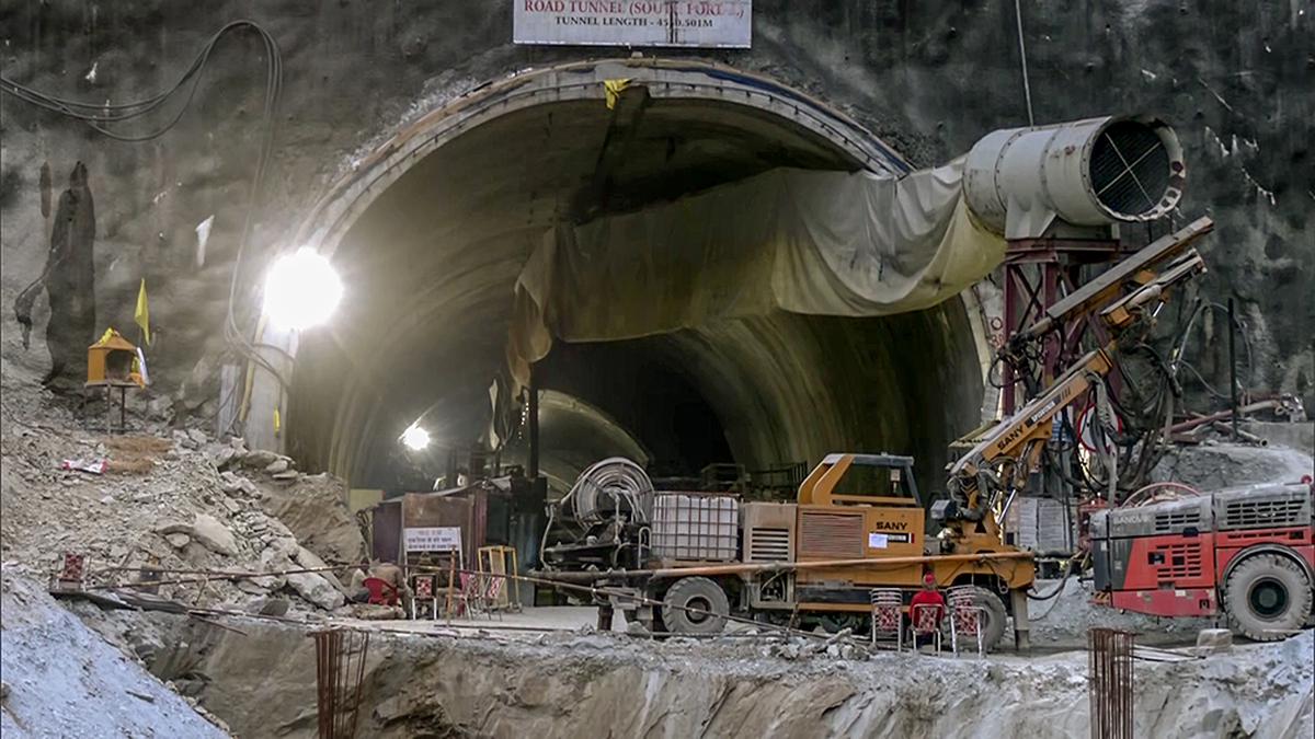 Uttarkashi tunnel collapse | Manual drilling at Silkyara tunnel on, rescuers cross 50-metre mark