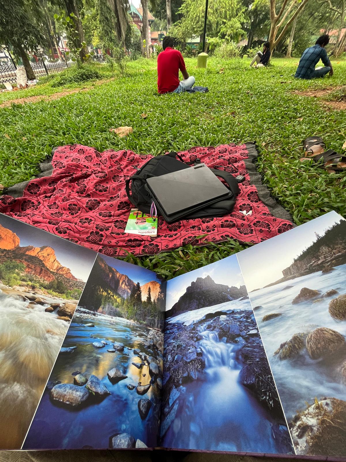Members of Trivandrum Reads on Museum grounds