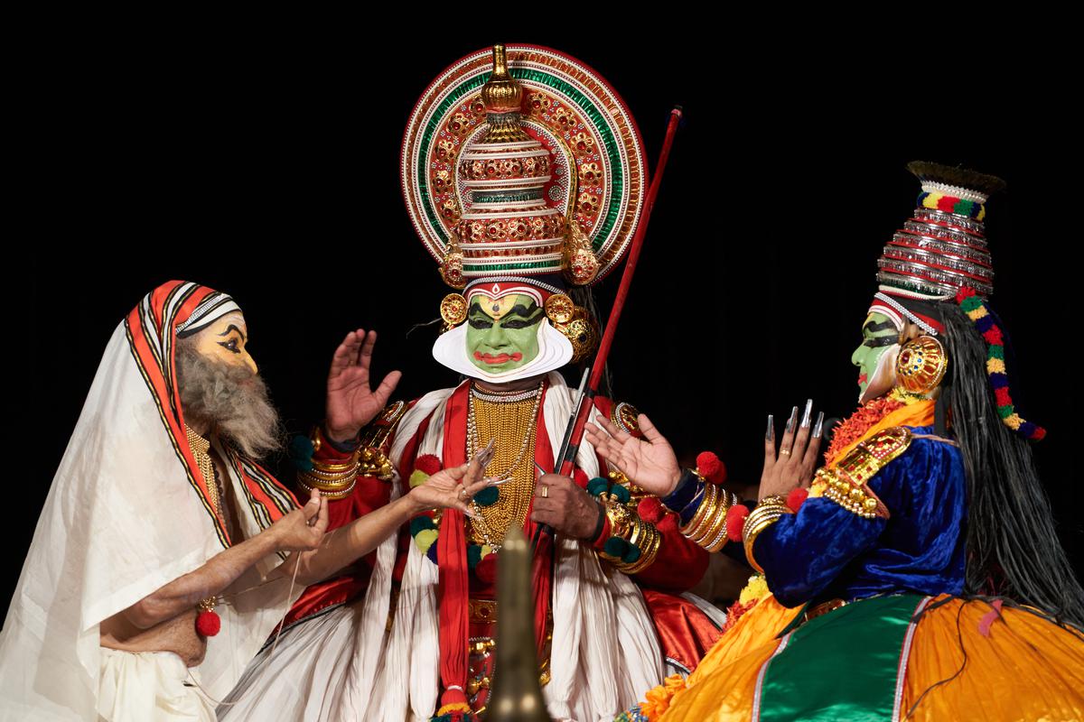      From ‘Santhana Gopalam’ staged as part of Kalakshetra’s ‘Bhasuram Bhasyati’ Kathakali festival, 2023.                            