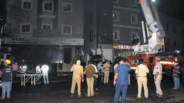 Six killed in fire mishap in Secunderabad hotel