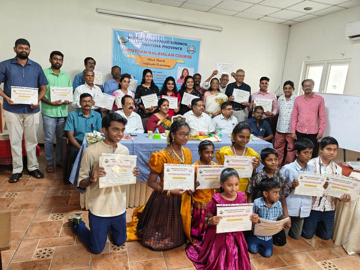 Students with their certificates 