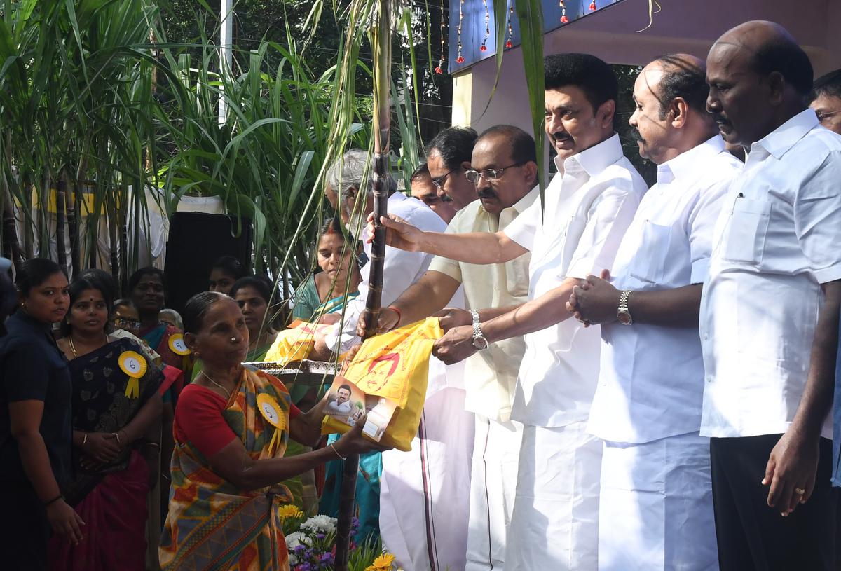 T.N. CM Stalin launches distribution of Pongal gift hampers - The Hindu