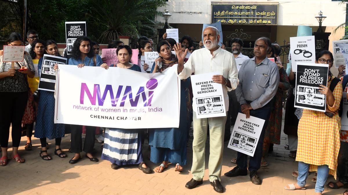 NewsClick arrests: journalists and activists hold protest against attack on press freedom