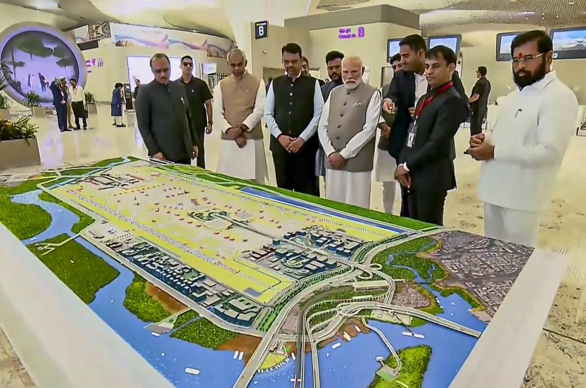 Prime Minister Narendra Modi took a walkthrough of the newly constructed Phase 1 of the Navi Mumbai International Airport (NMIA). (X/@NarendraModi) Prime Minister Narendra Modi took a walkthrough of the newly constructed Phase 1 of the Navi Mumbai International Airport (NMIA). (X/@NarendraModi)