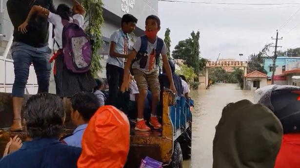 People ferried on tractors as heavy rains lash Bengaluru