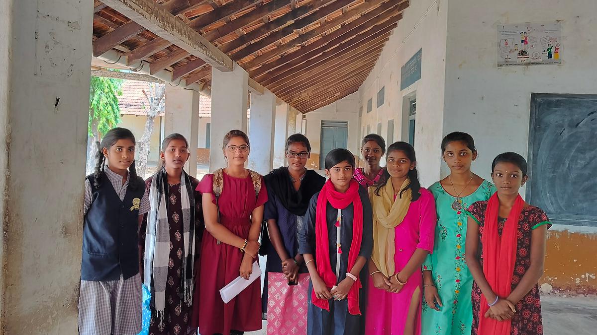 Many students walk long distances to reach their schools in Shivamogga