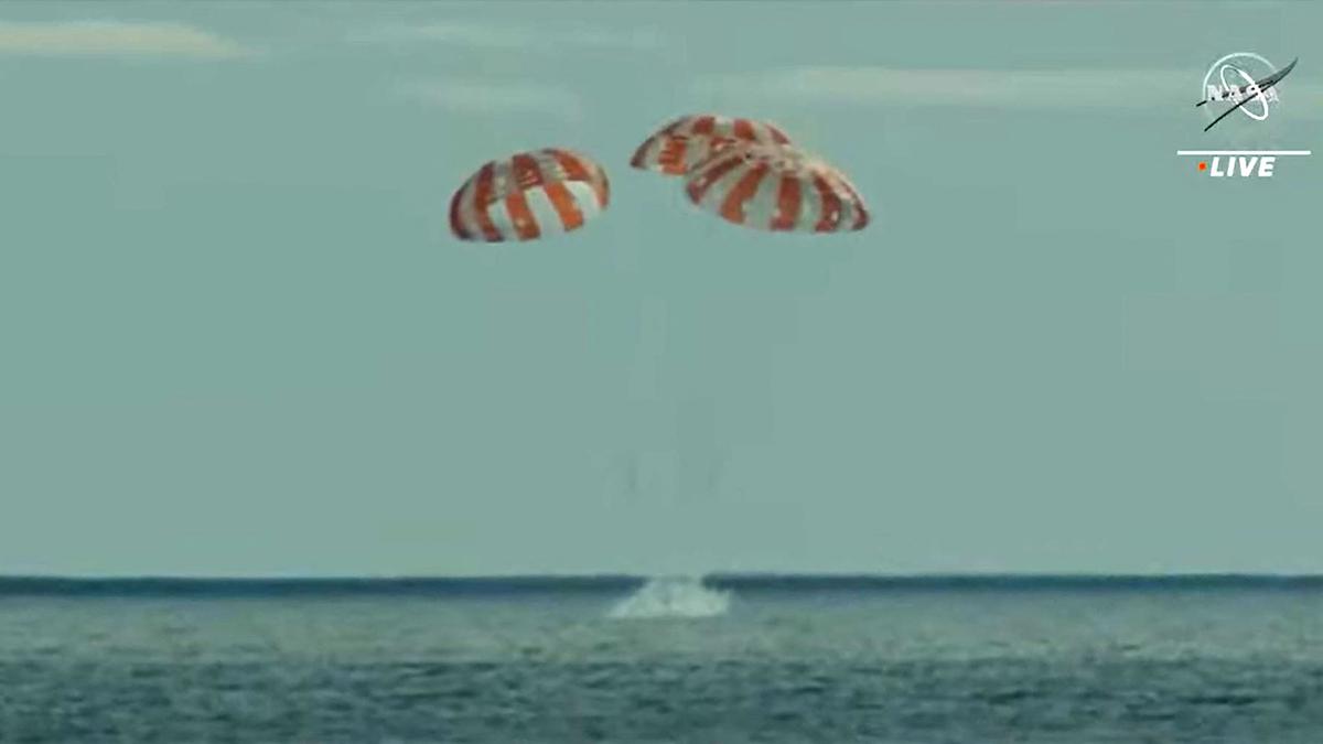 NASA’s Orion capsule is back from the moon after a 25-day test flight