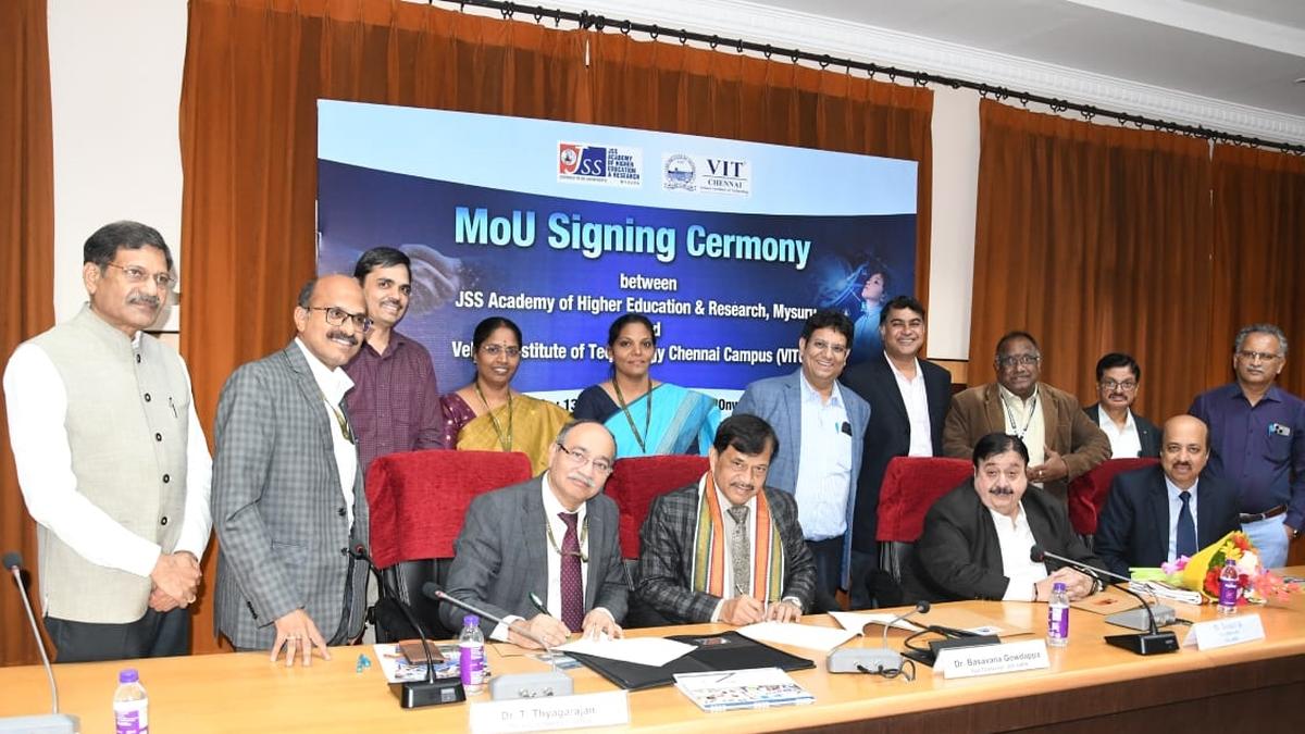 Mysuru’s JSS AHER, VIT Chennai sign MoU