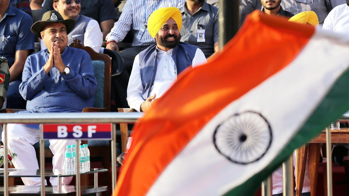 Gadkari inaugurates 418-feet national flag at Attari-Wagah border, tallest in country