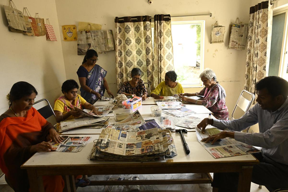 Special-needs women and children receive training in stitching, arts, and other vocational skills at Swayamkrushi, an institute for persons with intellectual disabilities, in Chennapur, Hyderabad.