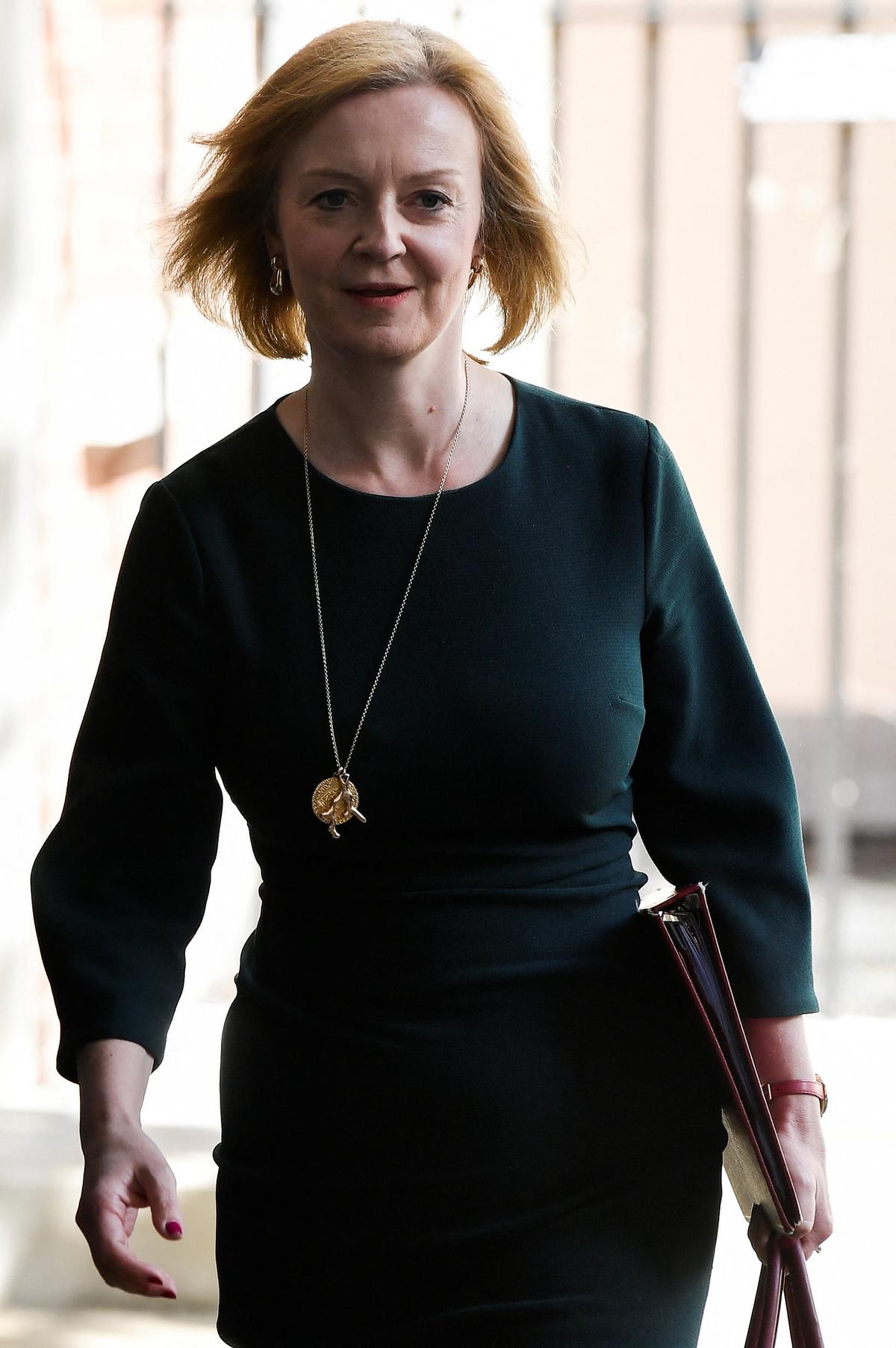 British Foreign Secretary Liz Truss leaves after the weekly cabinet meeting on Downing Street, in London, Britain May 24, 2022. 