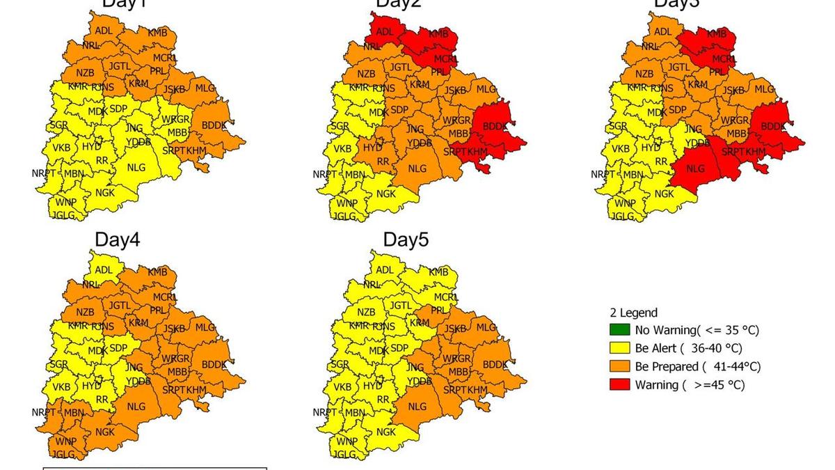 Heatwave warning issued for Telangana as temperatures set to soar above 44°C