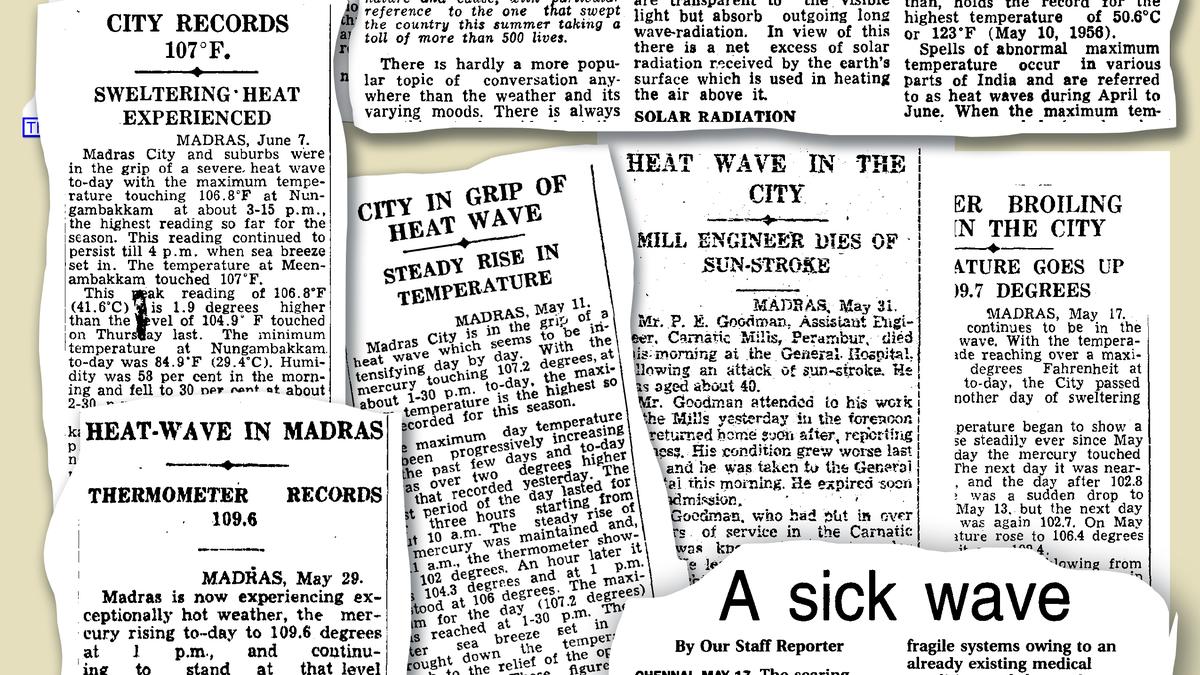 A hot blast from the past, a look at heat wave reports from Madras