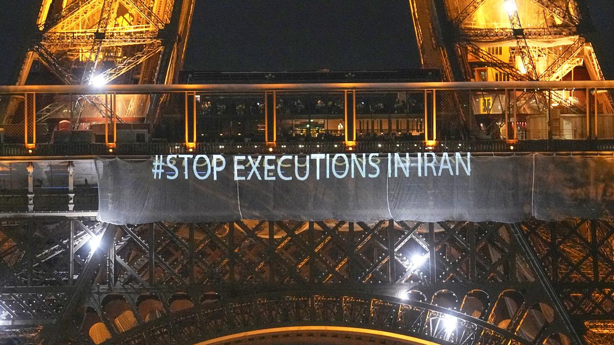 France: March, Eiffel Tower display back Iran's activists