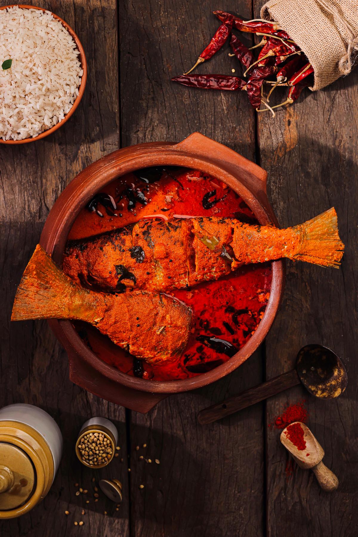 Thirutha (flathead grey mullet) curry