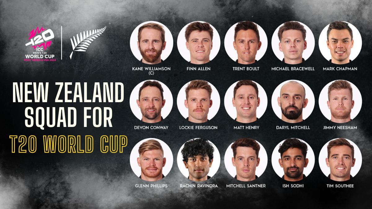 New Zealand team for T20 World Cup.