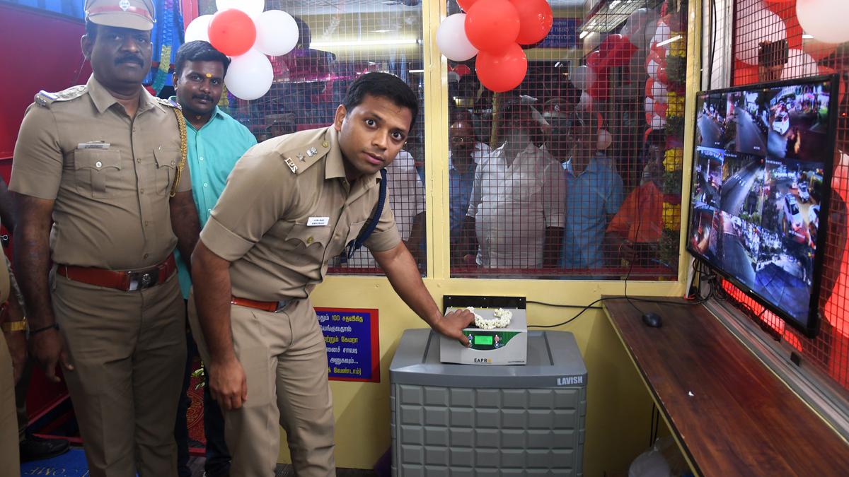Solar-powered police check post opened near Madurai