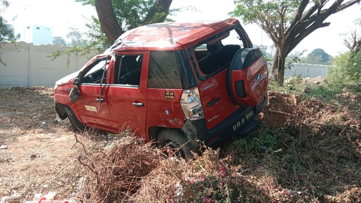 The SUV involved in the accident The SUV involved in the accident