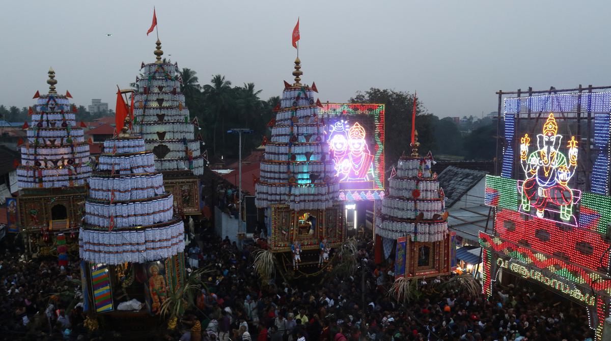 Deities mounted on chariots meet in festive fervor at Kalpathy