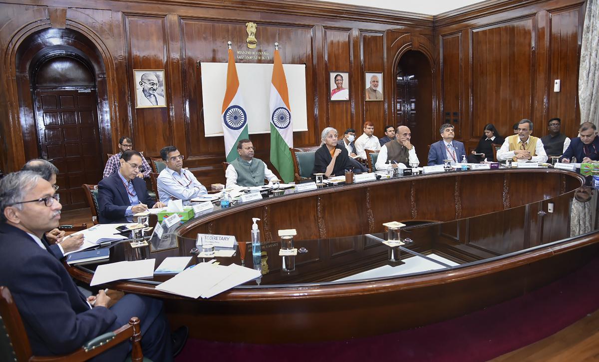 Finance Minister Nirmala Sitharaman chaired her fifth pre-Budget 2023 consultation with experts from services and trade, in New Delhi on November 24, 2022.  Photo: Twitter/@FinMinIndia Via PTI