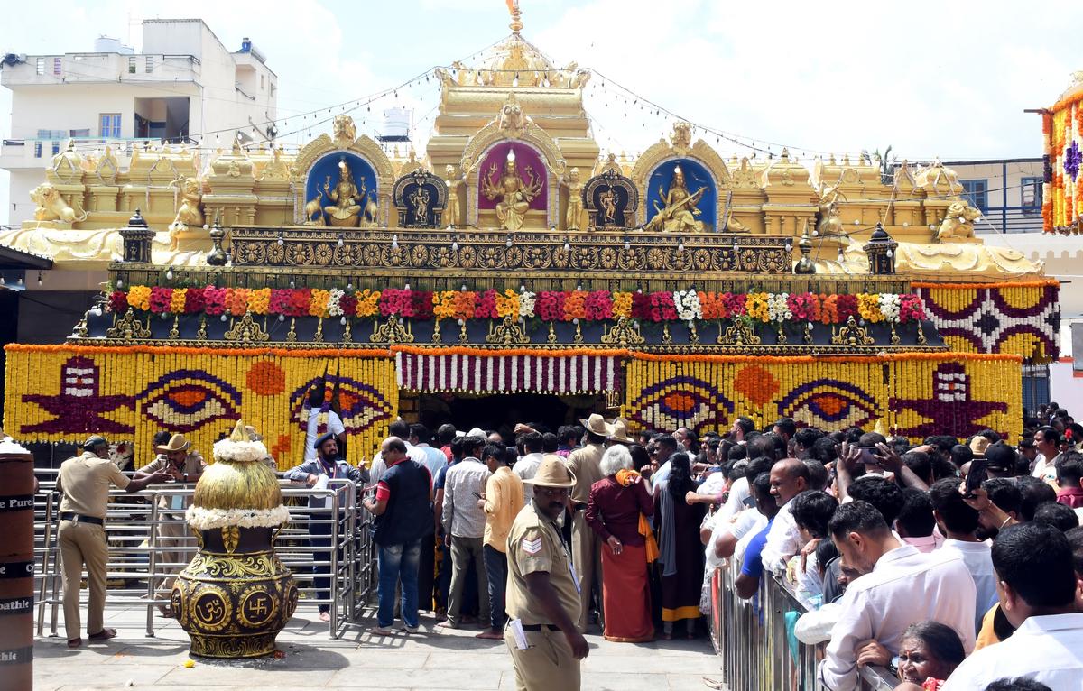 The doors of Hasanamba temple in Hasan were opened to mark the beginning of Hasanamba festival on October 24, 2024. 